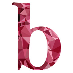 Red Alphabet Polygon Style, Creative Design Templates