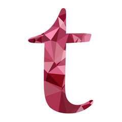 Red Alphabet Polygon Style, Creative Design Templates