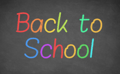 blackboard with back to school on background