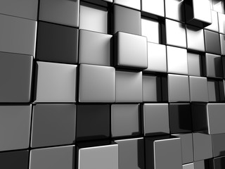 Metallic Cubes Abstract Wallpaper Background