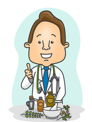 Man Doctor Recommending Herbal Medicine