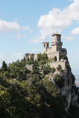 Fototapeta na wymiar Beautiful panoramic view of landscapes of San Marino