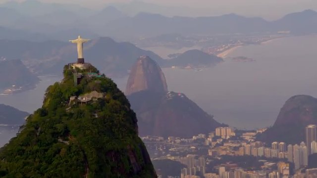 Aerial panorama of Rio, Christ statue