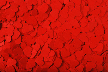 background of small red hearts