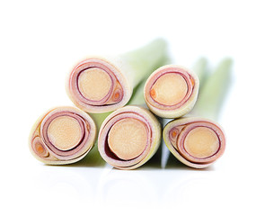 Fresh Lemon grass on a white background