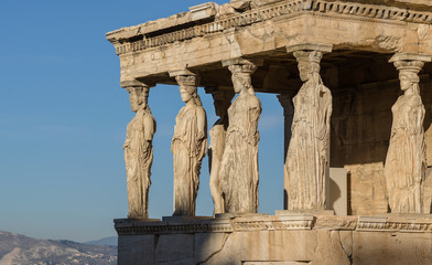 The Statues of the Caryatids in Athens