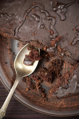 Chocolate cake close-up