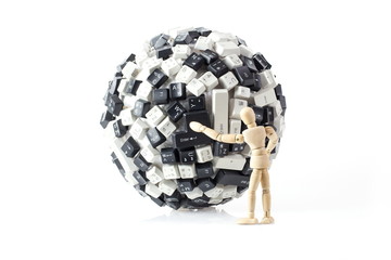 Global Keyboard Press enter key on white background