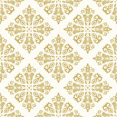 Oriental classic golden pattern. Seamless abstract background