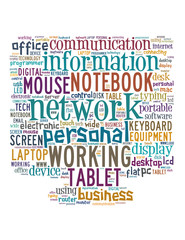 Computer screen, word cloud concept 4