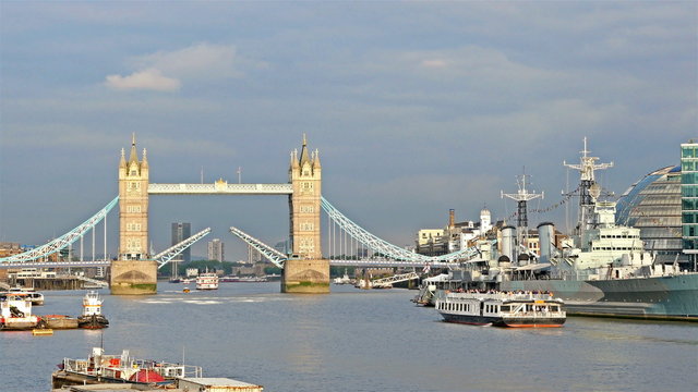 View to river Thames and Tower Bridge