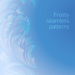 Fototapeta na wymiar Frosty seamless patterns