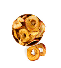 dried apples isolated on white