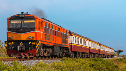 Passenger train was departing rural station, 2015.