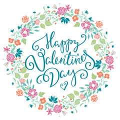 Fototapeta na wymiar Happy Valentines Day card