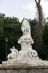Fototapeta na wymiar Goethe statue at Villa Borghese in Rome, Italy