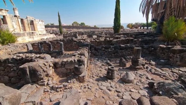 Time-lapse of the old synagogue in Capernuam, Israel. VERY UNSTABLE.