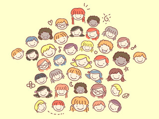 Doodle Kids Face House