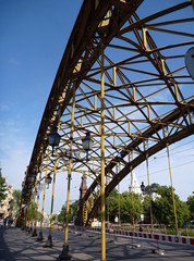 old yellow bridge in Wroclaw
