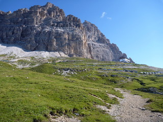 Fototapeta na wymiar rugged rocks in Dolomiti mountains