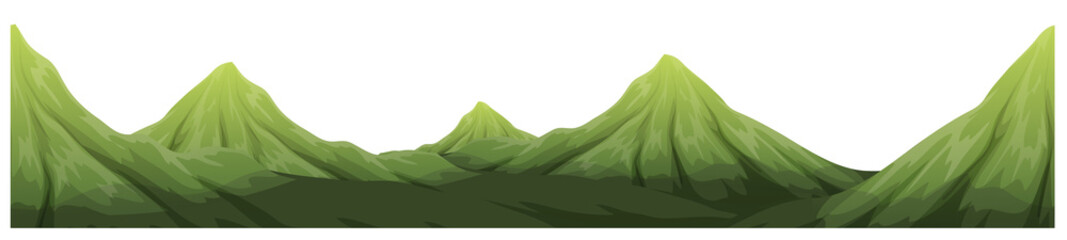 Fototapeta premium Seamless green mountain range