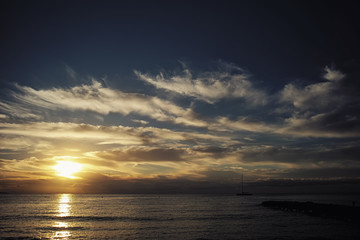 Beautiful marine sunset