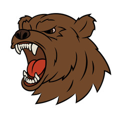 Angry bear head 2