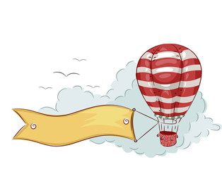 Naklejka premium Air Balloon Banner