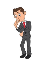 Businessman is looking for solution