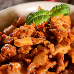 Chicken gyros with hot pepper spices