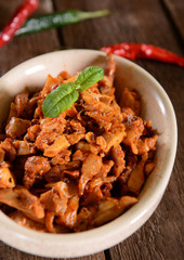 Chicken gyros with hot pepper spices