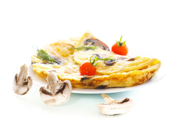 Omelet with mushrooms