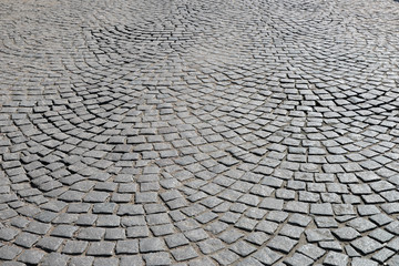 Old cobblestone pavement.