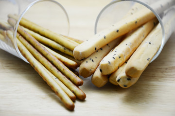 bread stick on wood table