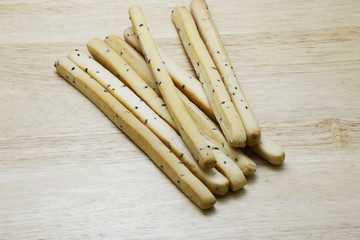 bread stick on wood table