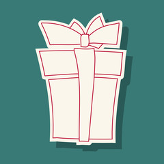 Abstract doodle gift box.