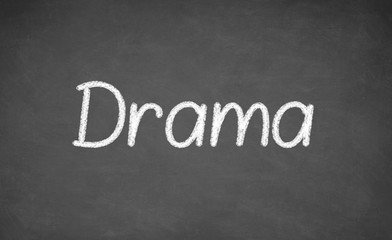 Obraz premium Drama lesson on blackboard or chalkboard.