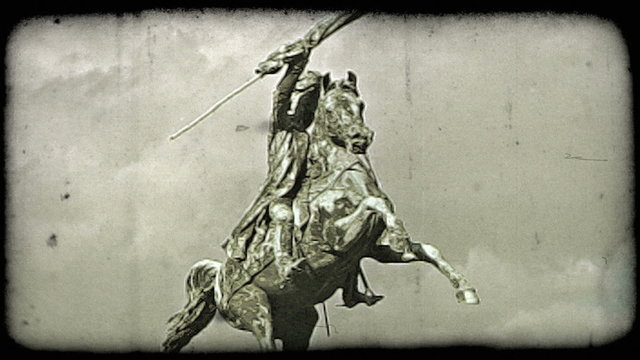 Vienna Statue 2. Vintage stylized video clip.