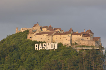 Fototapeta na wymiar Rasnov Citadel (Romanian: Cetatea Rasnov, German: Rosenauer Burg) is a historic monument and landmark in Romania.