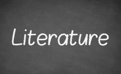 Obraz premium Literature lesson on blackboard or chalkboard.