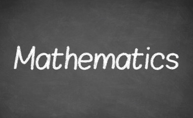Fototapeta premium mathematics lesson on blackboard or chalkboard.