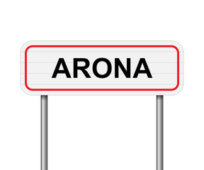 Welcome to Arona Spain road sign vector