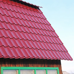 Naklejka premium Roof with metal tile