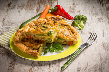 omelette with mixed vegetables