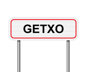 Welcome to Getxo Spain road sign vector