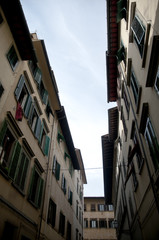Naklejka premium Old narrow streets and building Firenze,italy