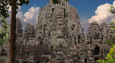 Stone murals and sculptures in Angkor wat, Cambodia