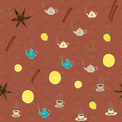 Vector Anise And Kettles Pattern