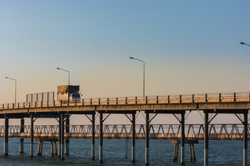 truck bridge over water