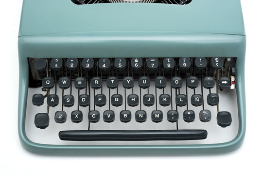 vintage typewriter spanish keyboard